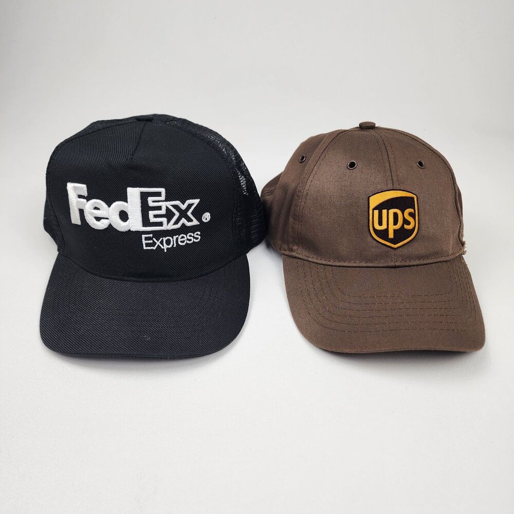 FedEx Express & UPS Logo Hat Lot Trucker Snapback Adjustable Caps